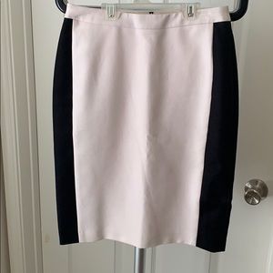ASOS light pink and black pencil skirt